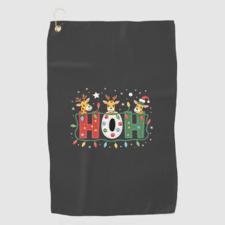 Passendes Weihnachten Santa Hut Ho Ho Ho Giraffe A Golfhandtuch