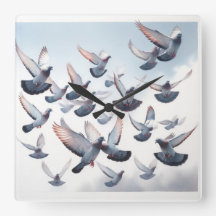 Passenger Pigeons in Flight REF268 - Watercolor