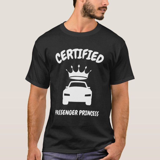 Passenger Princess - Funny Girlfriend Crown Summer T-Shirt (Vorderseite)