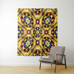 Passiflora Caerulea Pattern Wandteppich