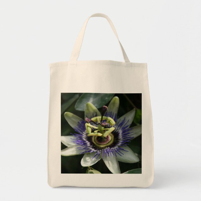 Passiflora Fleur de la Passion Grocery Bag Tragetasche (Vorne)
