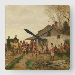 Passing the Outpost Quadratische Wanduhr