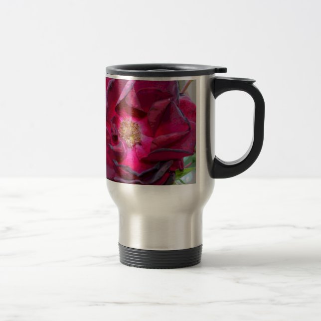 Passion Burgandy Blume Reisebecher (Rechts)
