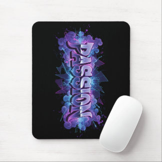 Passion Cyberpunk-Typografie – Lebendige moderne W Mousepad