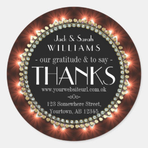 Passion Fire Chalkboard Danke Stickers