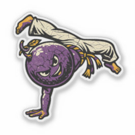 Passion Fruit Capoeira — Vintage Retro Brazilian F Aufkleber
