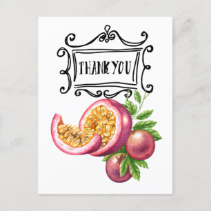 Passion Fruit Vielen Dank Postkarte