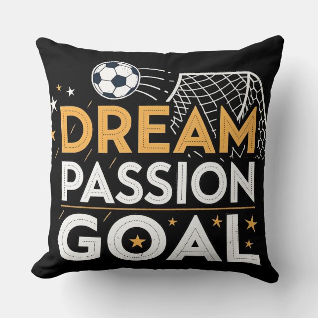 Passion Goal Motivational Throw Pillow Kissen (Vorderseite)