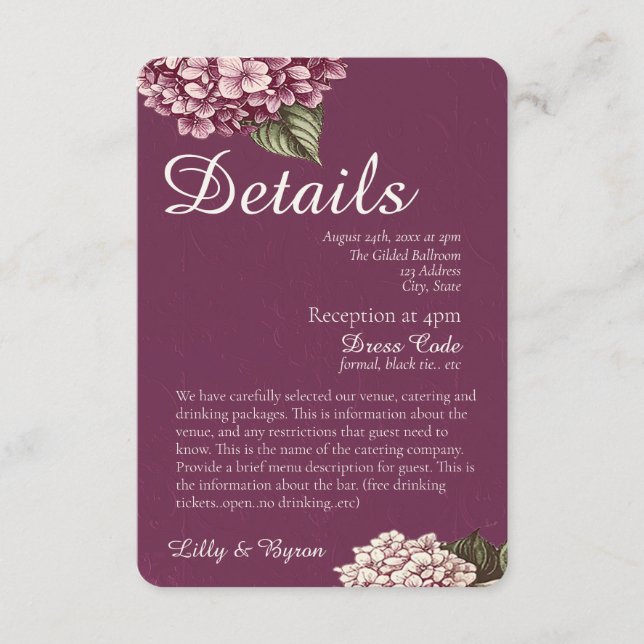 PASSION | Hochzeitseinladung mit Details Einladung (Vorderseite)