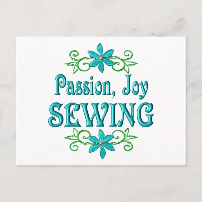 Passion Joy Nähen Postkarte (Vorderseite)