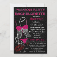 Passion Party Bachelorette, Lingerie Dusche einlad