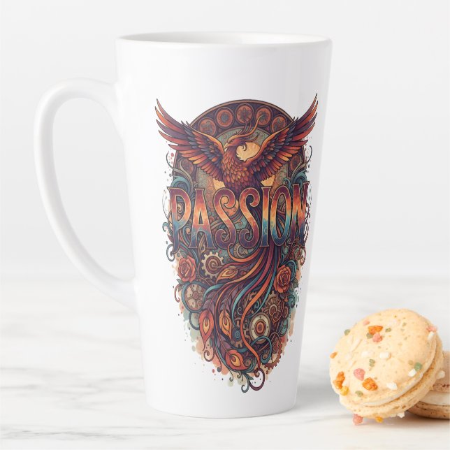 Passion Phoenix Vintage Art Design – Gepäckanhänge Milchtasse (Beispiel)