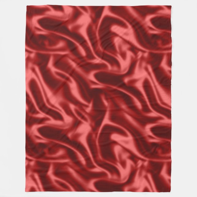 Passion Red Romantic Imitats Satin Fleecedecke (Vorderseite)