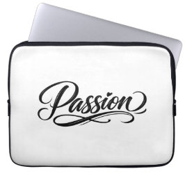 Passion Schrift | Elegante minimalistische Typogra Laptopschutzhülle