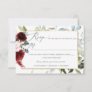 Passionate Bloms Aquarellfarben Blume, UAWG w Meal Einladung