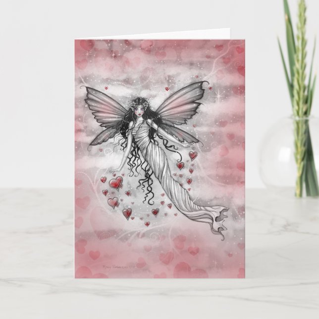 Passionate Sky Fairy Valentine Card Feiertagskarte (Vorderseite)