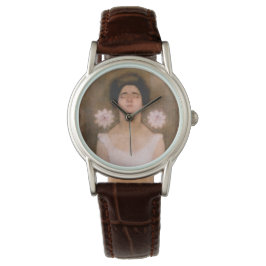 Passionblume Frau (von Piet Mondrian) Armbanduhr