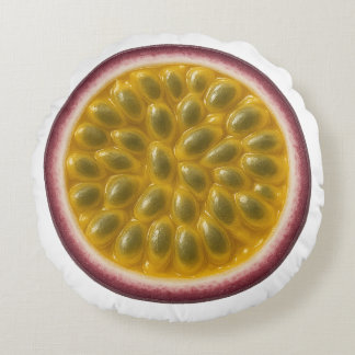 Passionfruit Round Pillow - Fresh and Fruity Rundes Kissen