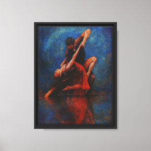 Passionierte Couple Dance Abstrakte Leinwand Print
