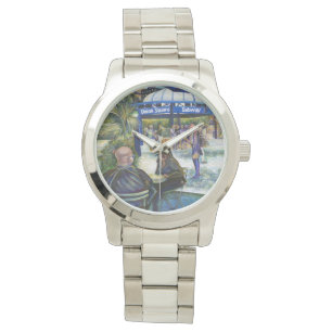 Passionierte Leute, die im Park spielen, NYC Armbanduhr