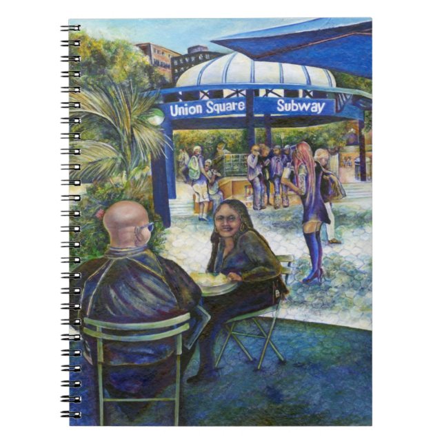 Passionierte Leute, die im Park spielen, NYC Notizblock (Vorderseite)