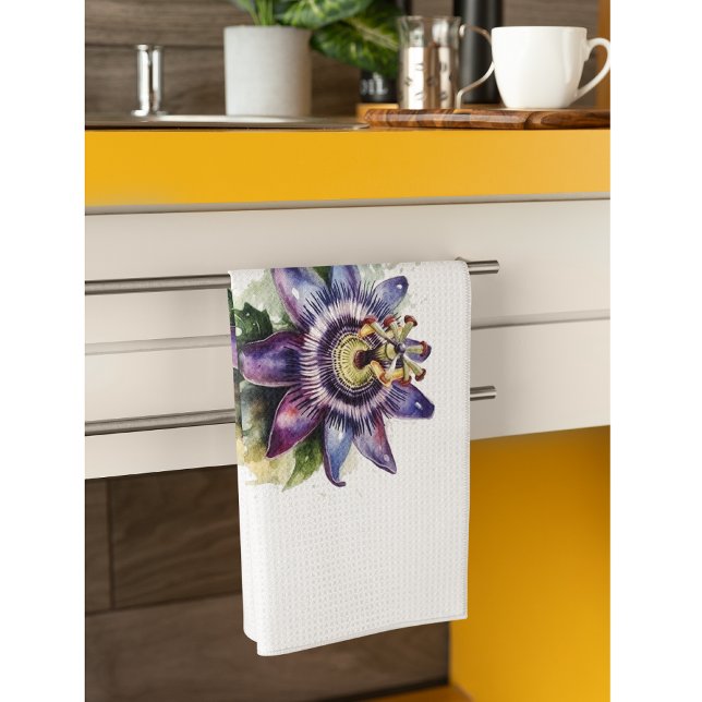 Passionierte Lila Passion-Blume Geschirrtuch (Von Creator hochgeladen)