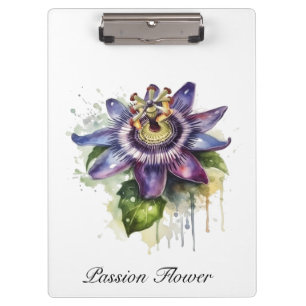 Passionierte Lila Passion-Blume Klemmbrett