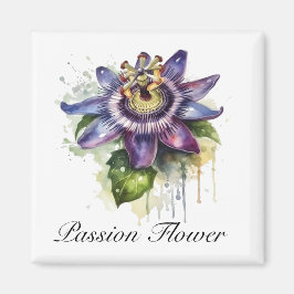 Passionierte Lila Passion-Blume Magnet