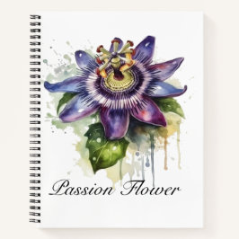 Passionierte Lila Passion-Blume Notizbuch