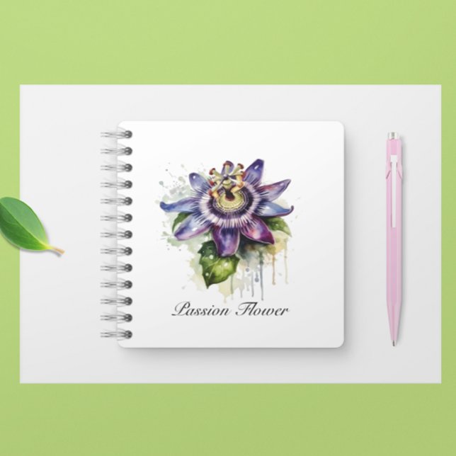 Passionierte Lila Passion-Blume Notizbuch (Von Creator hochgeladen)