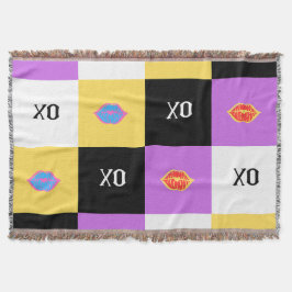 Passionierte Lips & XO Muster Decke