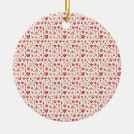 Passionierte Palette: Valentinische Verzierungen Keramik Ornament