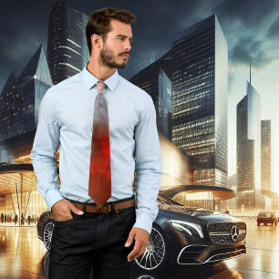 Passionierte Red Space Abstrakt Art Krawatte