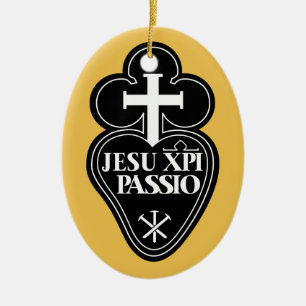 Passionists Symbol Weihnachtsbaum Verzierung Keramikornament
