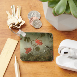 Passionsblumen und Kolibris von Martin J Heade Schlüsselanhänger