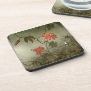 Passionsblumen und Kolibris von Martin J Heade Untersetzer