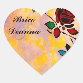 Passionseisen Hochzeit Herz-Aufkleber