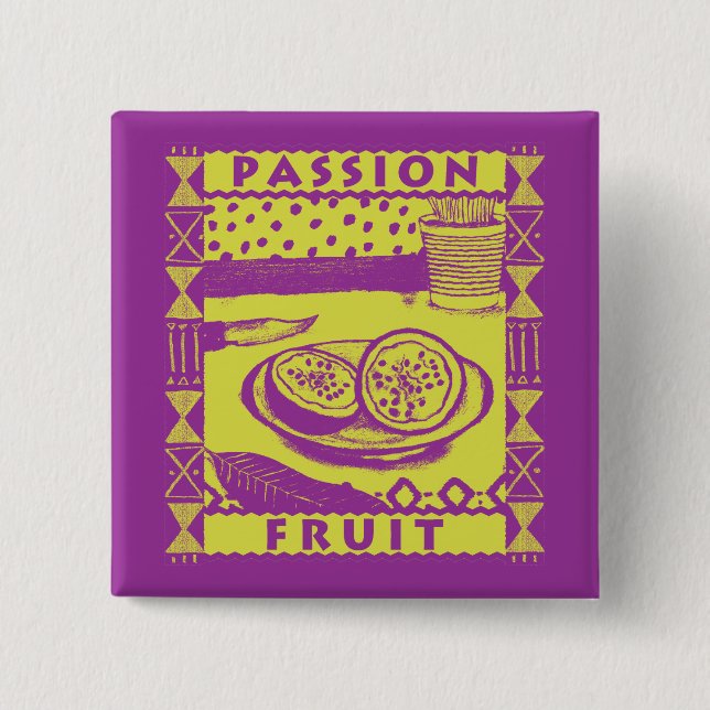 Passionsfrucht Button (Vorderseite)
