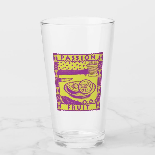 Passionsfrucht Glas (Vorderseite)
