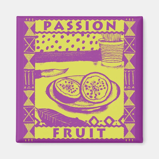 Passionsfrucht Magnet (Vorne)