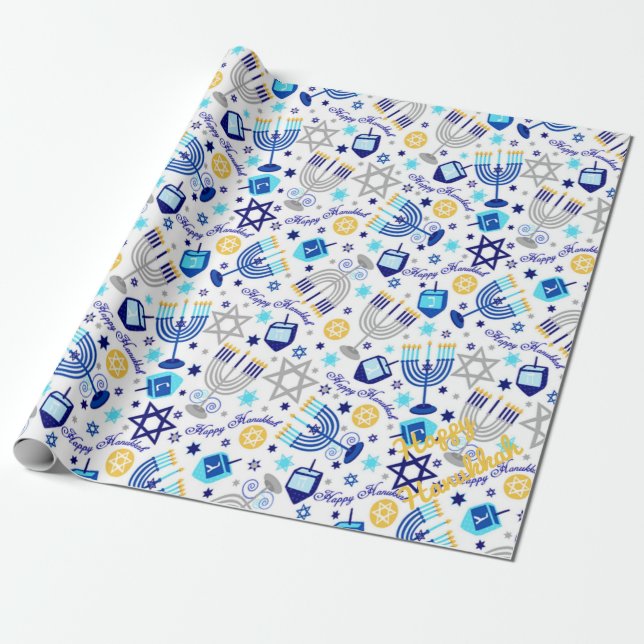 PASSIV HANUKKAH Urlaubswrapping Paper personalisie Geschenkpapier (Ungerollt)