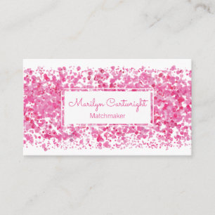 Passmacher Pink Speckle Business Card Visitenkarte