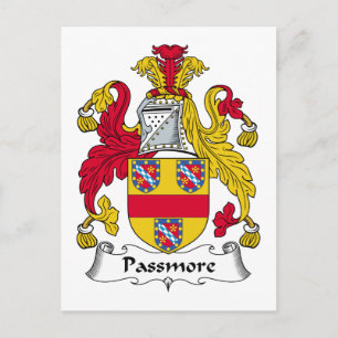 Passmore-Familienwappen Postkarte