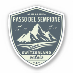 Passo del Sempione Dolcefarniente Aufkleber