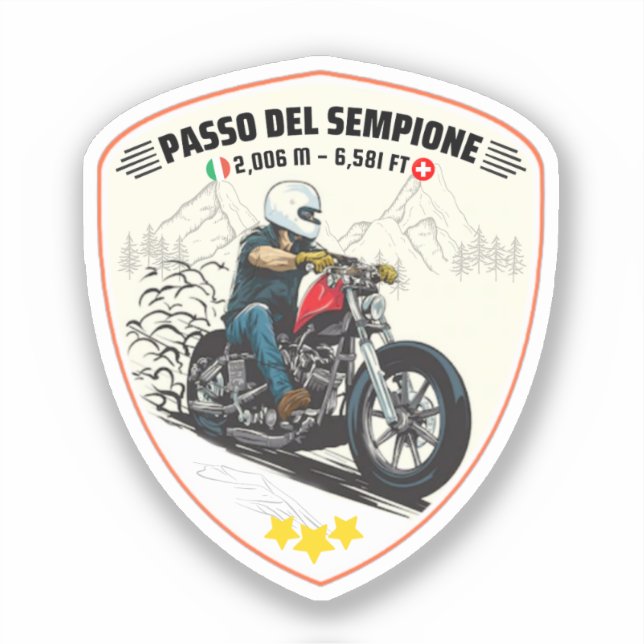 Passo del Sempione Dolcefarniente Aufkleber (Vorderseite)
