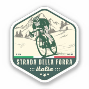 Passo della Forra auf dem Motorrad italienische AP Aufkleber