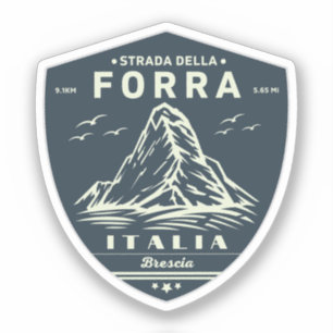 Passo della Forra auf Motorrad Italien APLs Aufkleber