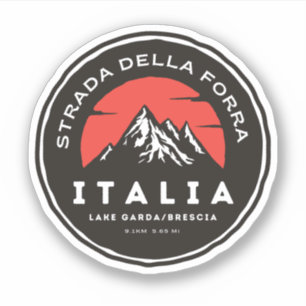 Passo della Forra auf Motorrad Italien APLs Aufkleber