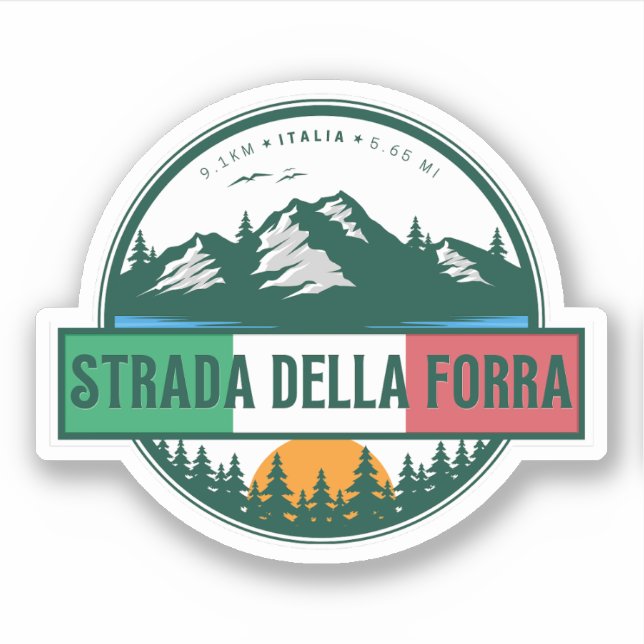 passo della forra in moto aufkleber (Vorderseite)