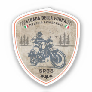 passo della forra in moto italiana aparo aufkleber